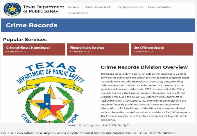 Criminal History in Texas