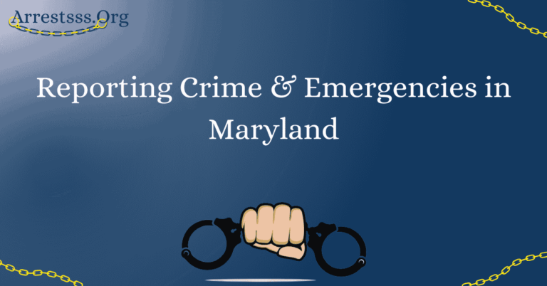 Reporting Crime & Emergencies in Maryland