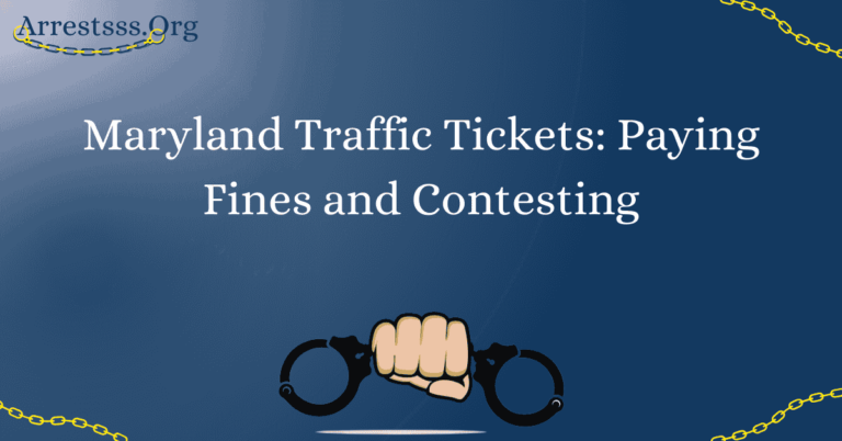 Maryland Traffic Tickets: Paying Fines and Contesting