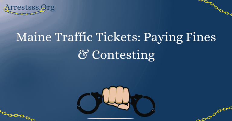 Maine Traffic Tickets: Paying Fines & Contesting