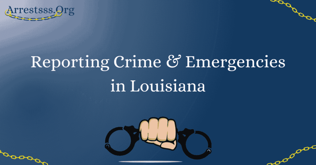 Reporting Crime & Emergencies in Louisiana - Arrests Org