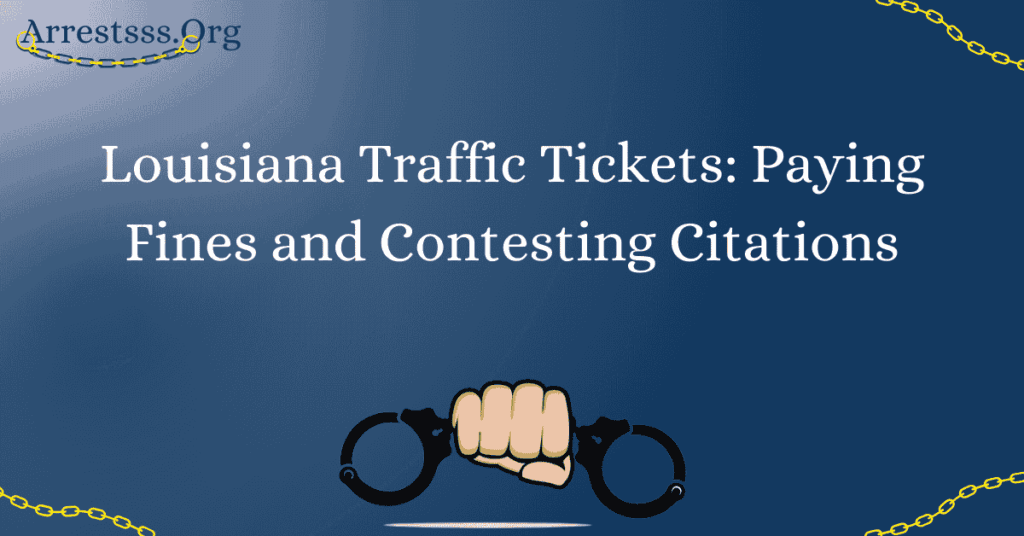 Louisiana Traffic Tickets Paying Fines and Contesting Citations