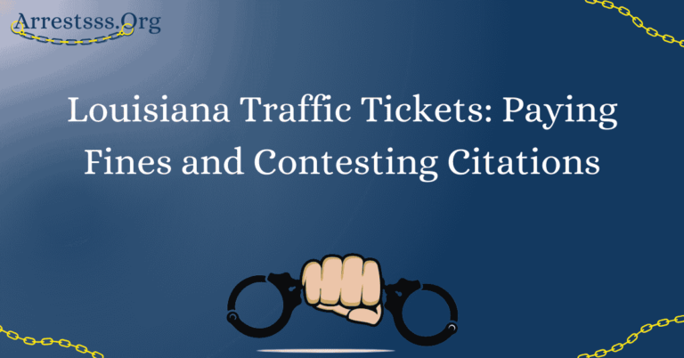 Louisiana Traffic Tickets: Paying Fines and Contesting Citations