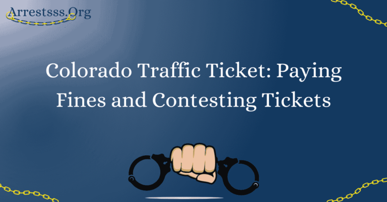 Colorado Traffic Ticket: Paying Fines and Contesting Tickets