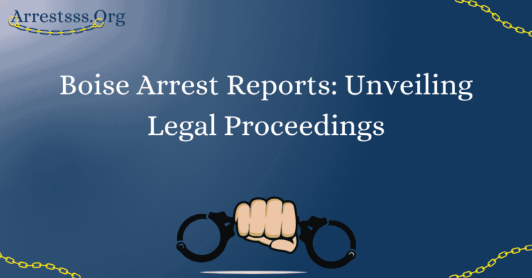 Boise Arrest Reports: Unveiling Legal Proceedings