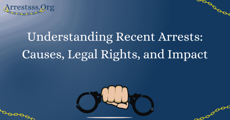 Understanding Recent Arrests: Causes, Legal Rights, and Impact