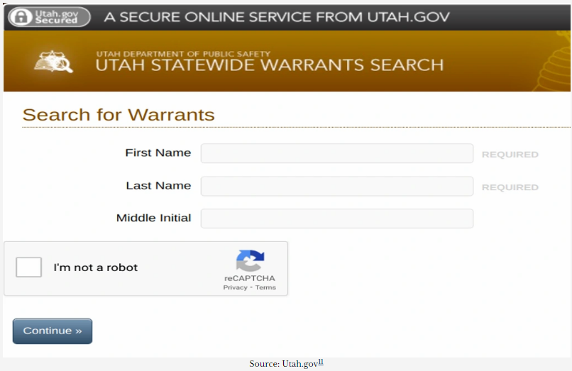 Free Utah Warrant Search